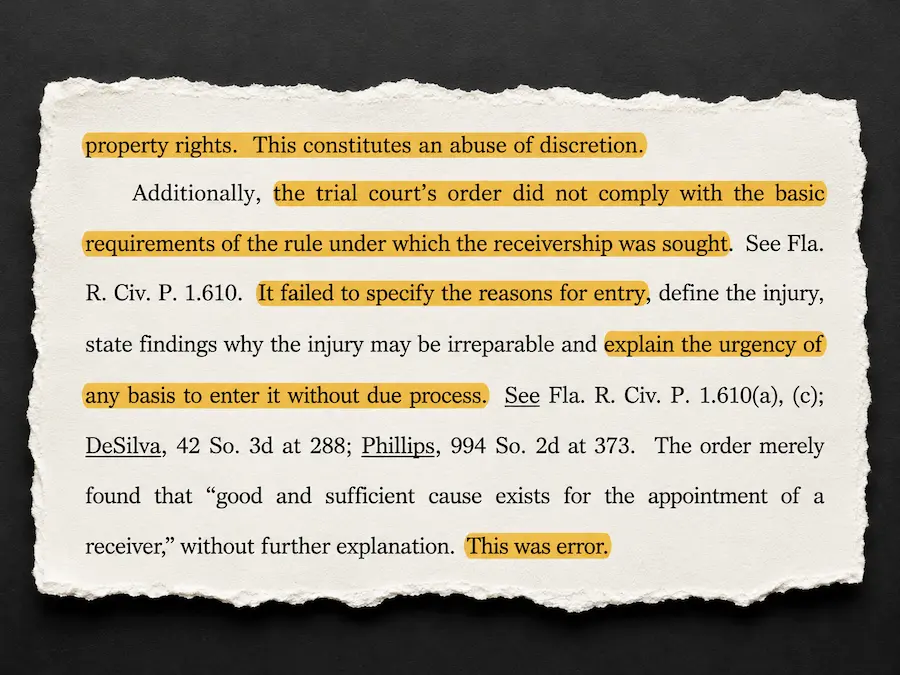 3rd District Court of Appeals opinion finding the trial court abused its discretion and eviscerated property rights.
